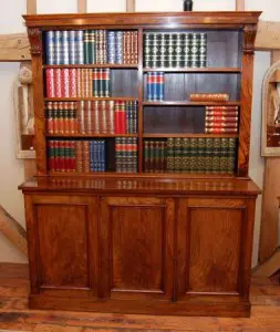 walnut antique bookcase